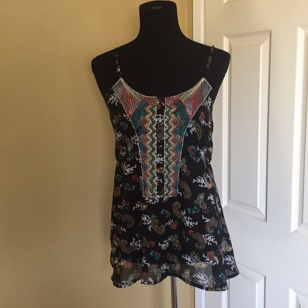 Semi Sheer Lightweight Printed Summer Top